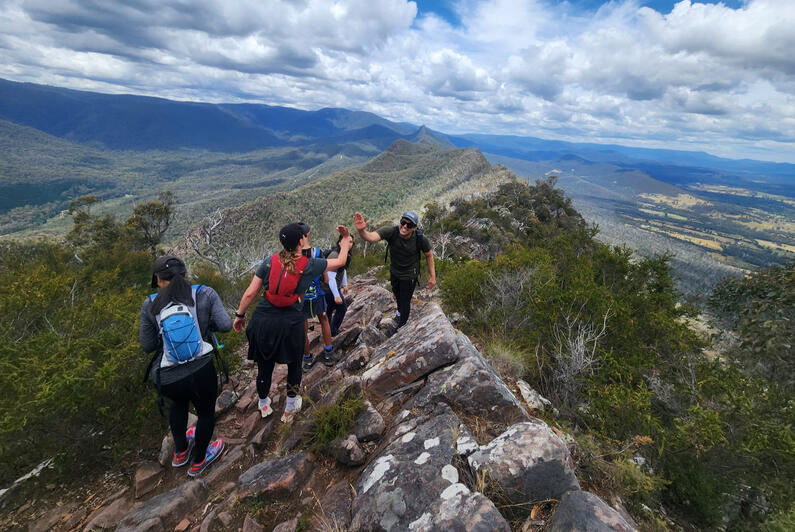 Celebrating in Cathedral Ranges, VIC